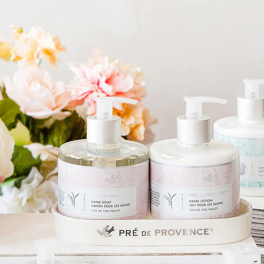Pre de Provence Lily Valley Hand Soap — Shea Butter, Vitamin E & Glycerin, Softens & Cleanses, 11 oz