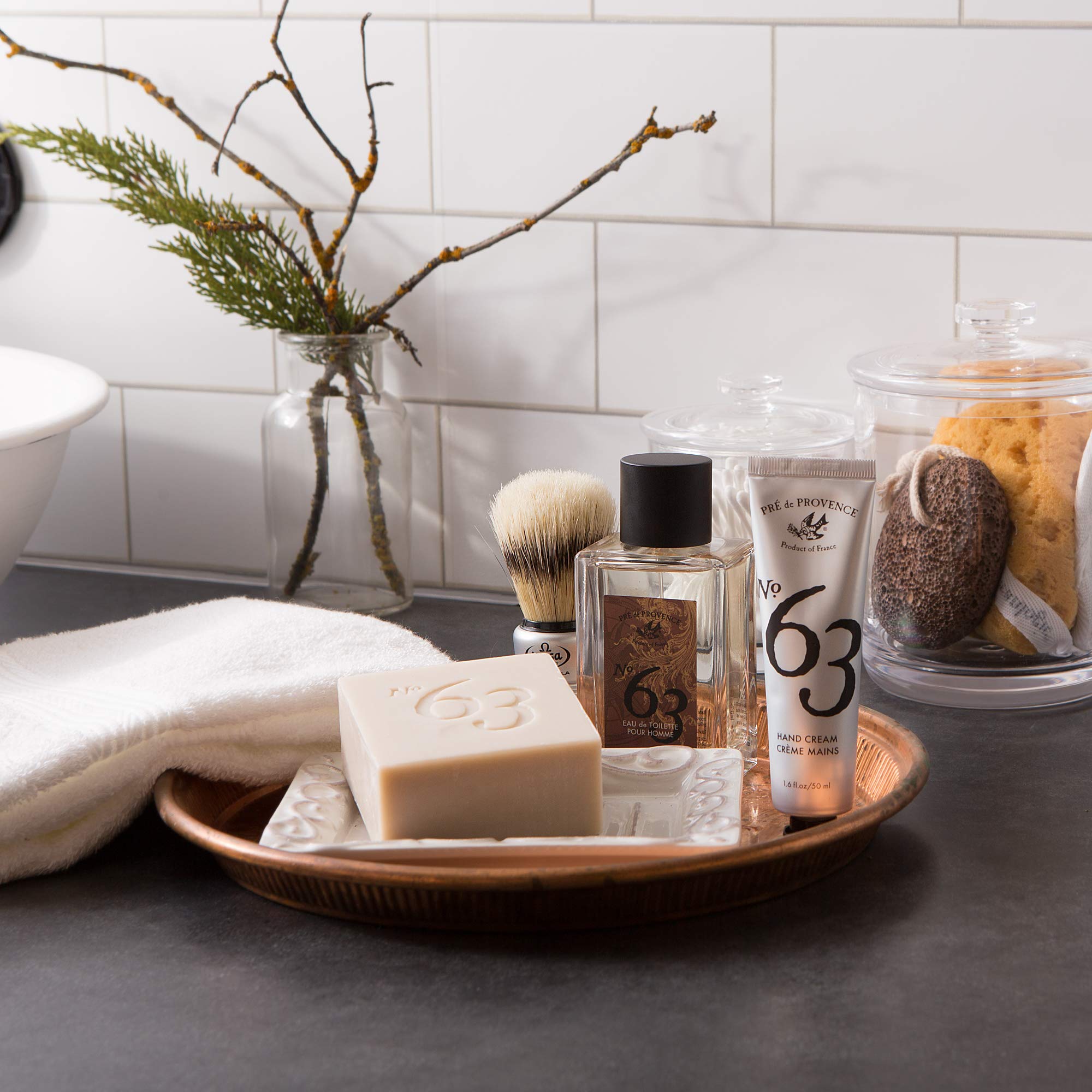Pre de Provence No.63 Men's Collection Hand Cream – Deep Moisturization & Peppery Citrus Scent