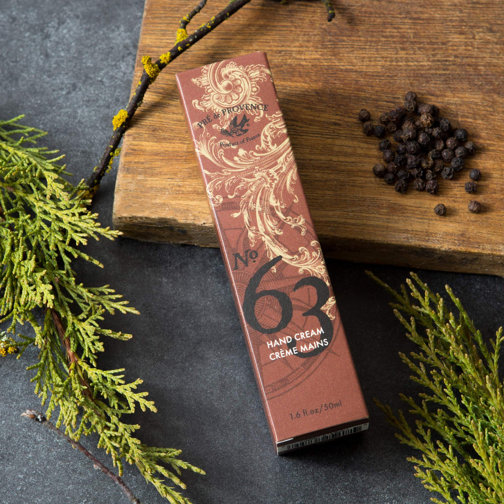 Pre de Provence No.63 Men's Collection Hand Cream – Deep Moisturization & Peppery Citrus Scent