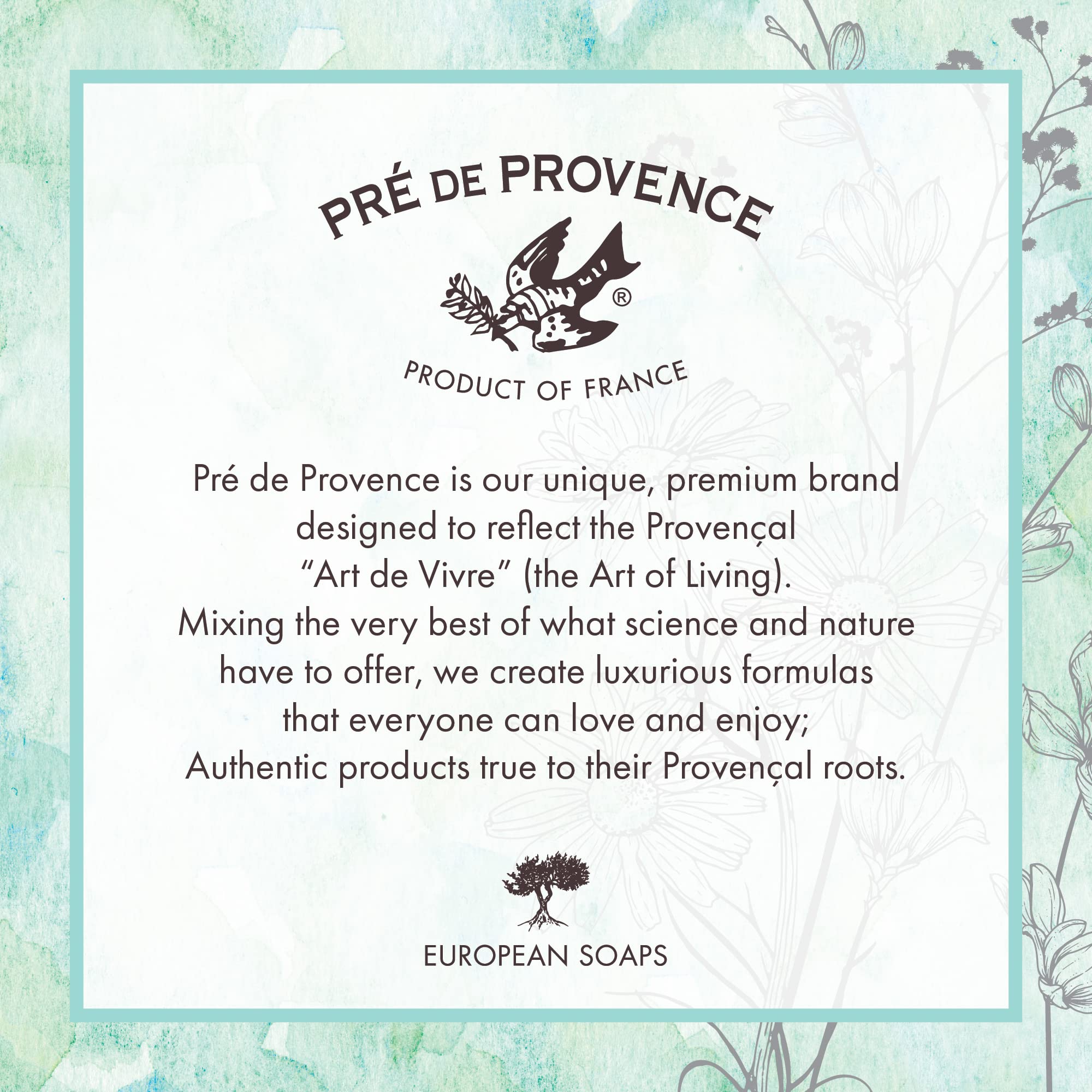 Pre de Provence Linden Soap Bar – Quad Milled, Rich Lather, Organic Shea Butter, 8.8 oz