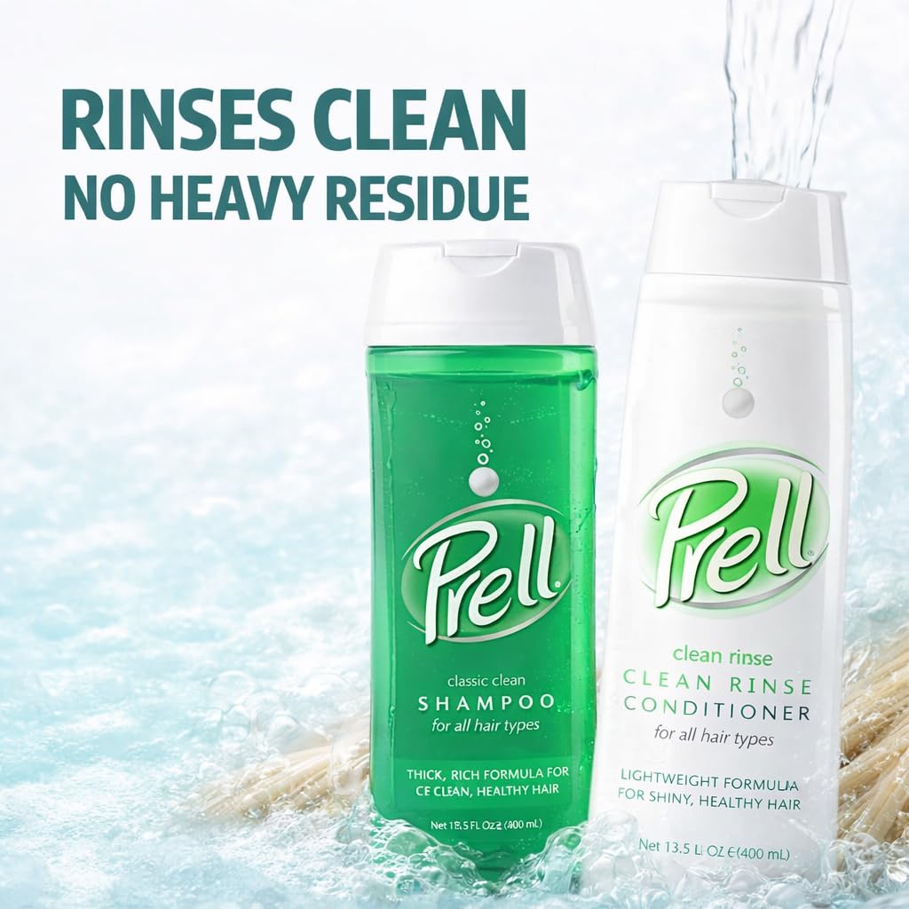 Prell 2-in-1 Shampoo & Conditioner – Classic Clean Deep Cleansing & Lightweight Conditioning | 13.5 oz