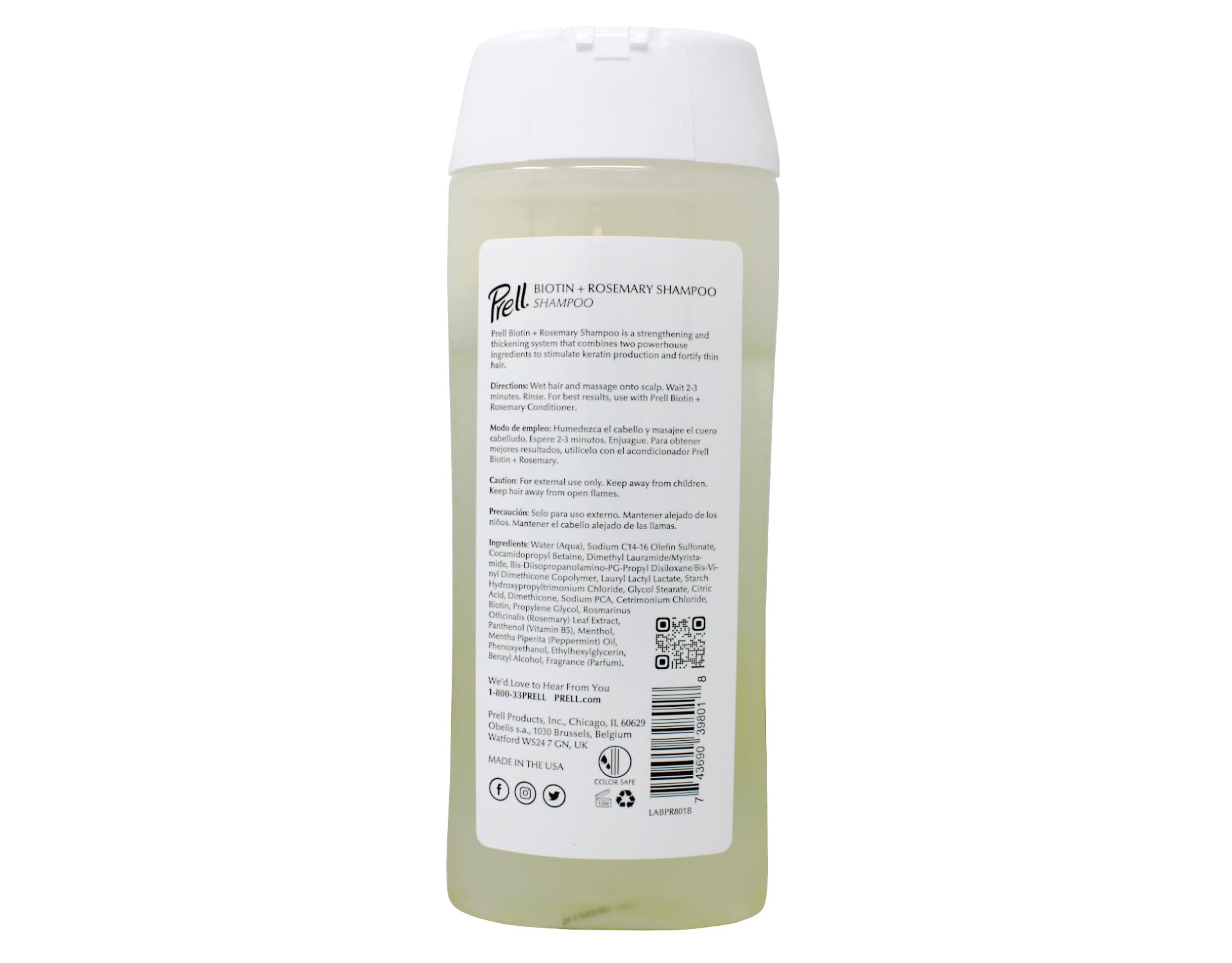 Prell Biotin + Rosemary Color-Safe Shampoo for Fine, Damaged Hair — 3-Pack, 13.5 fl oz