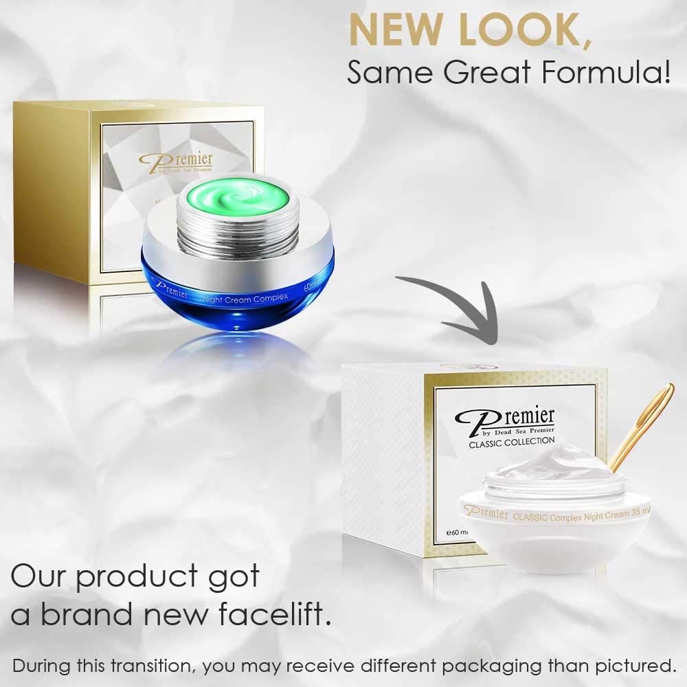 Premier Dead Sea Classic Night Cream – Age-Defying, Nourishing, 2.4 fl oz