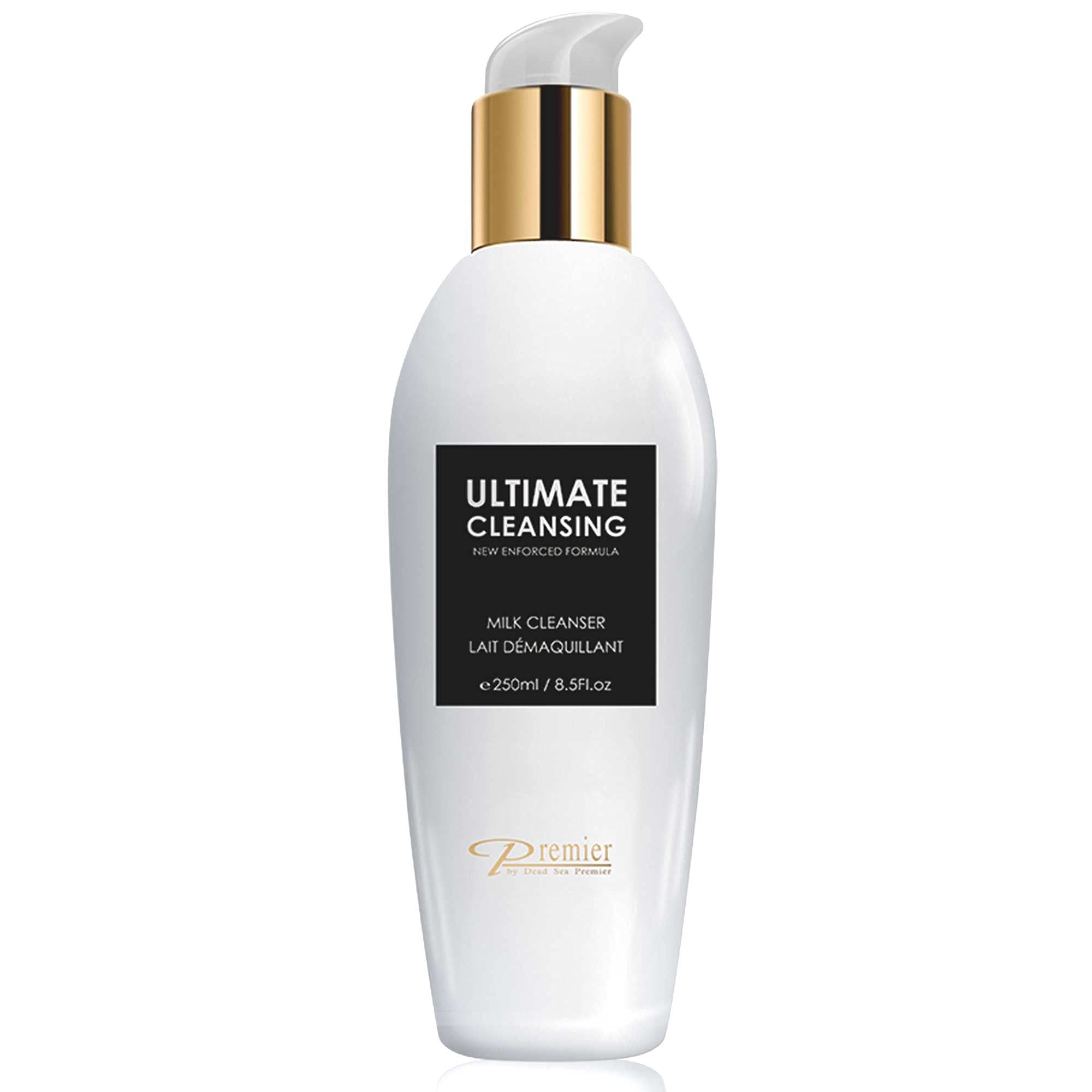 Premier Dead Sea Cleansing Milk – Gentle Face Cleanser & Makeup Remover for Sensitive Skin, Classic Collection (8.45 fl oz)