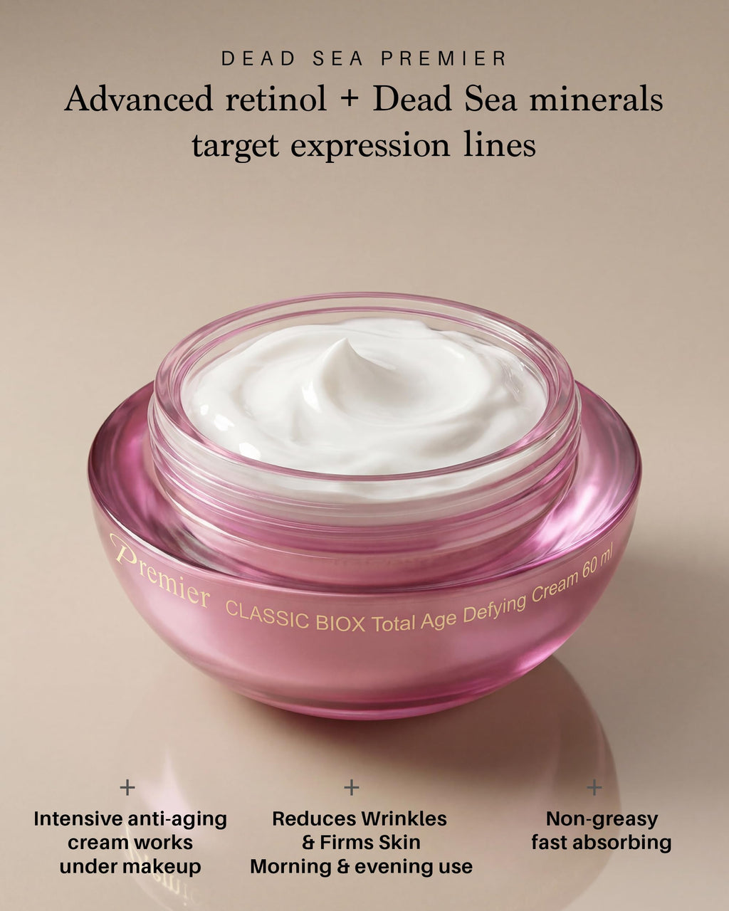 Premier BIOX Total Age-Defying Cream – Dead Sea Minerals, Retinol, Hydration