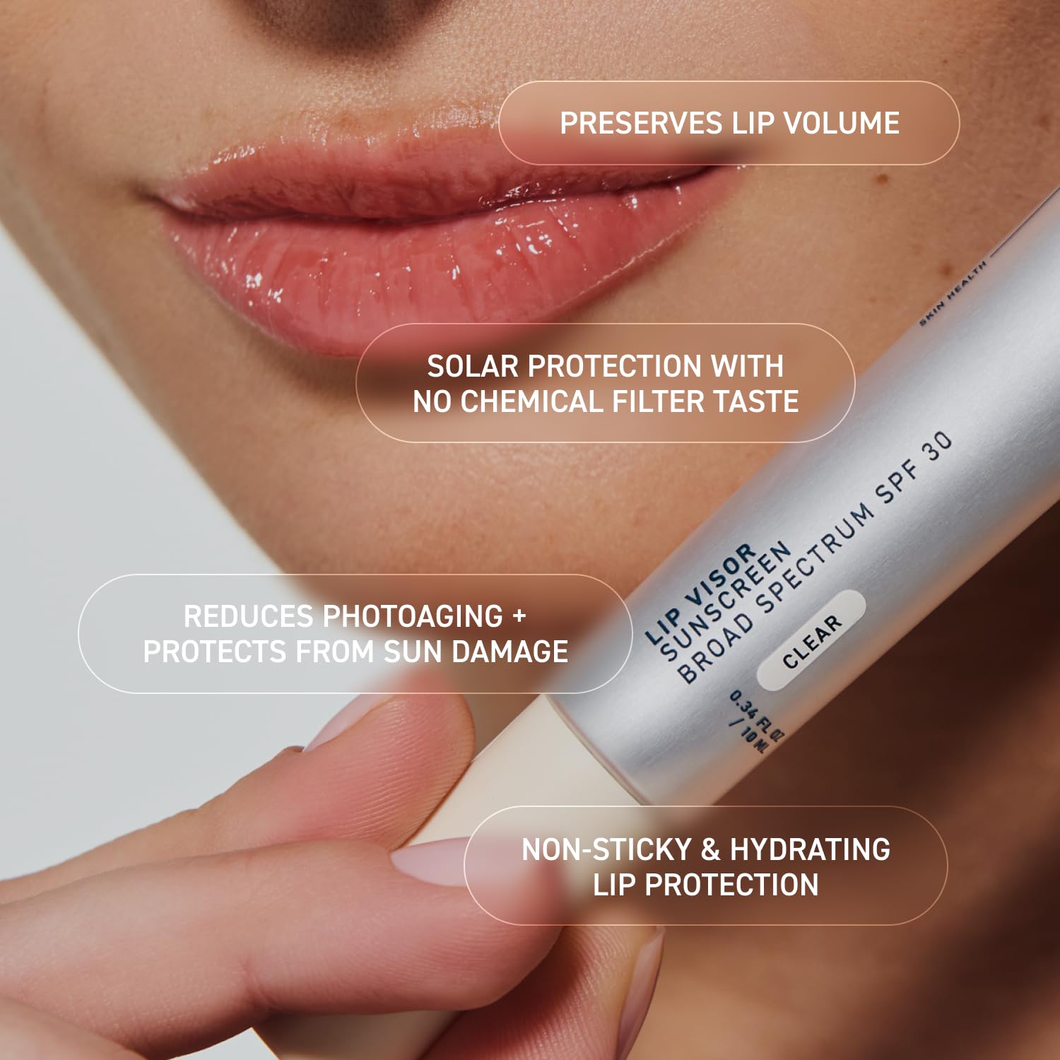 Prequel Skin Lip Visor SPF 30 Lip Balm – Mint, Clear, Non-Sticky, 2-Pack