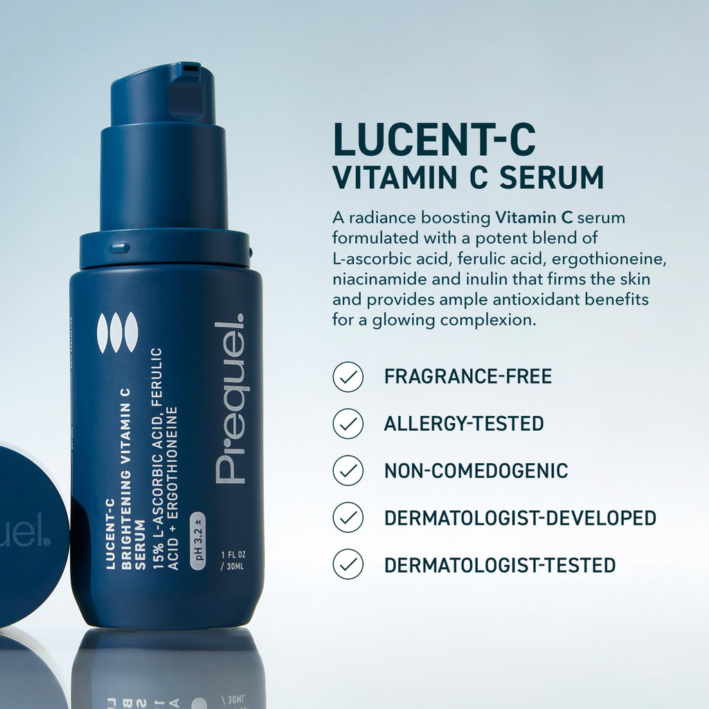 Prequel Skin Lucent-C Vitamin C Serum with Ferulic Acid | 1oz Pump