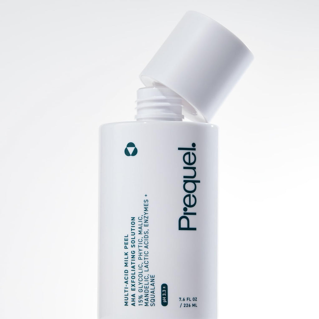 Prequel Skin Multi-Acid Milk Peel – 15% Glycolic Exfoliant with Lactic Acid & Enzymes, 7.6oz
