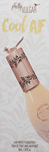 Pretty Vulgar Cool AF Lava Water Foundation – Full Coverage Matte, Detox Charcoal & Hydrating Moringa Butter, 35mL