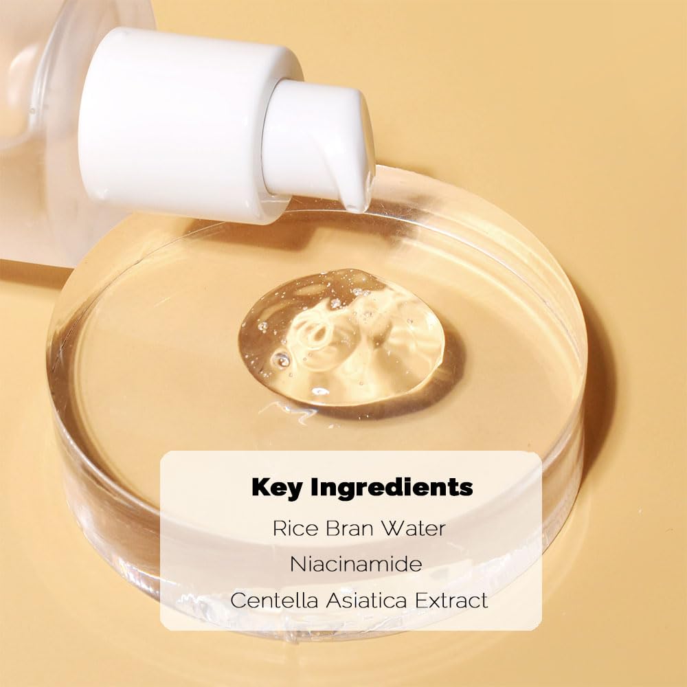 PRETTYSKIN Hydrating Rice Facial Serum — 4-in-1 Toner, Emulsion, Serum & Cream for Sensitive, Dry Skin