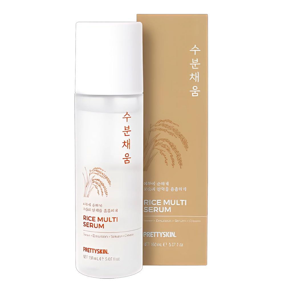 PRETTYSKIN Hydrating Rice Facial Serum — 4-in-1 Toner, Emulsion, Serum & Cream for Sensitive, Dry Skin