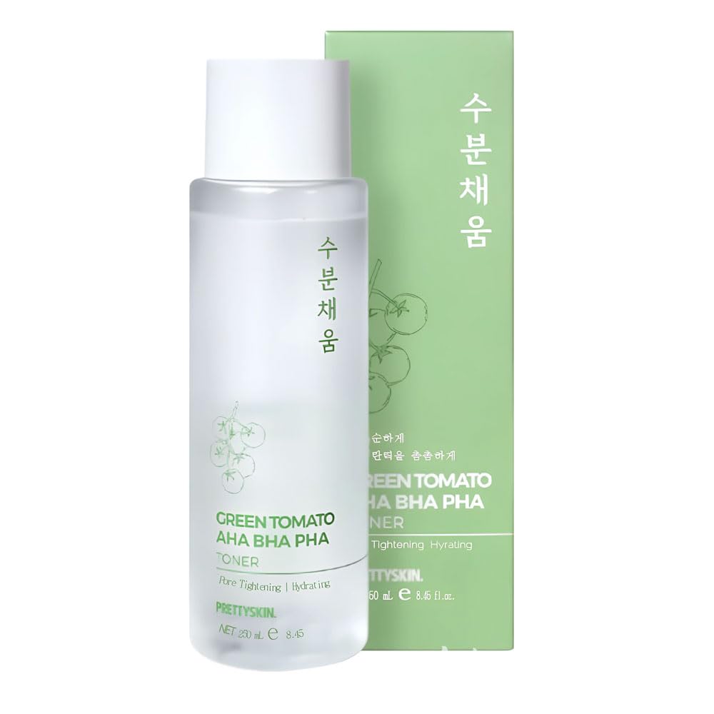 PRETTYSKIN Moisturizing Facial Toner – Gentle Exfoliating & Hydration with Tomato Extract + Vitamins B & D (8.45 fl oz)