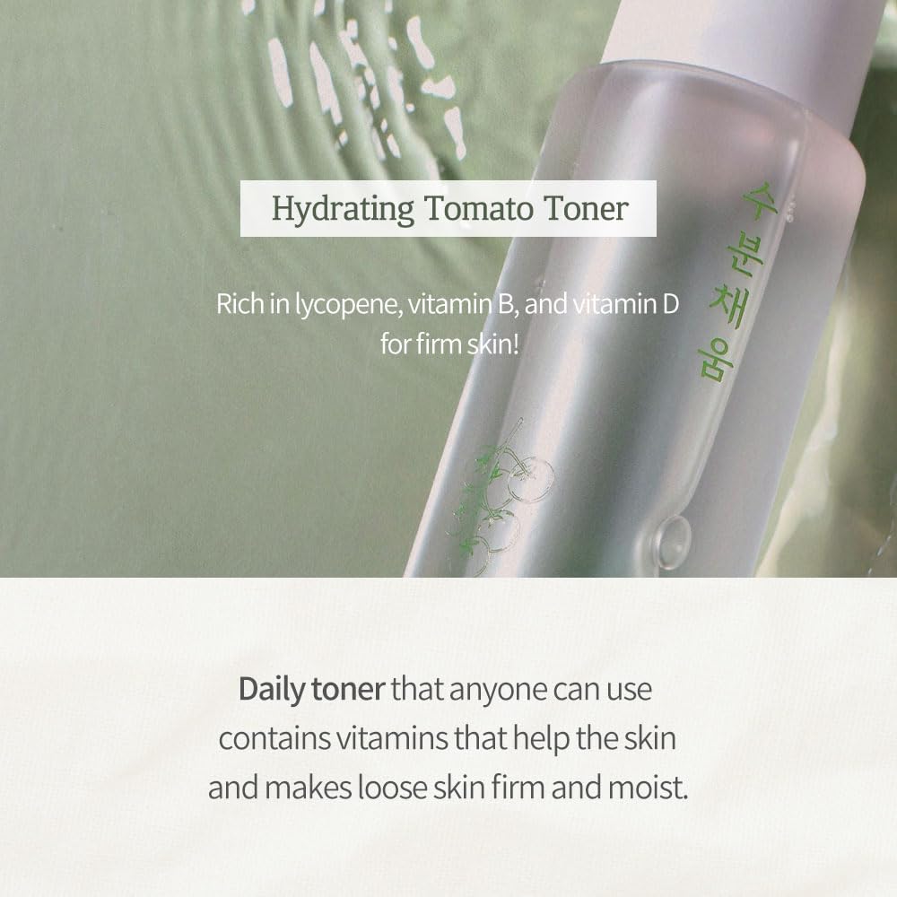 PRETTYSKIN Moisturizing Facial Toner – Gentle Exfoliating & Hydration with Tomato Extract + Vitamins B & D (8.45 fl oz)