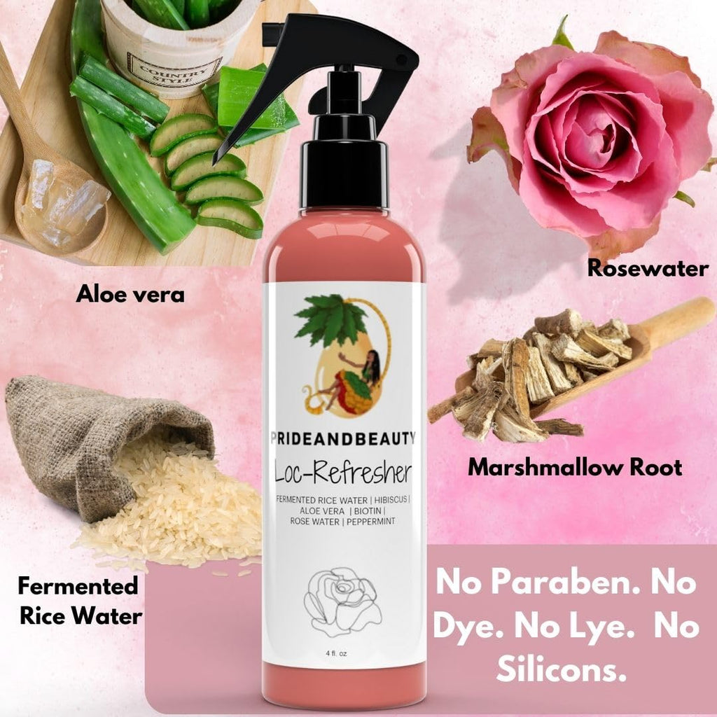 Rose Water For Locs – Daily Moisturizing Spray with Rose Water, Peppermint & Green Tea | Pride and Beauty