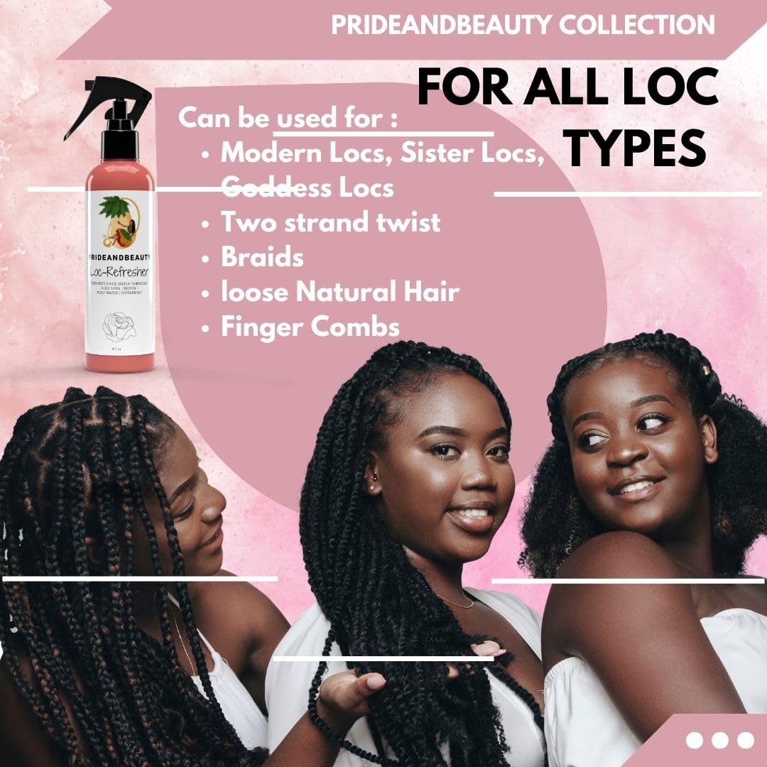 Rose Water For Locs – Daily Moisturizing Spray with Rose Water, Peppermint & Green Tea | Pride and Beauty