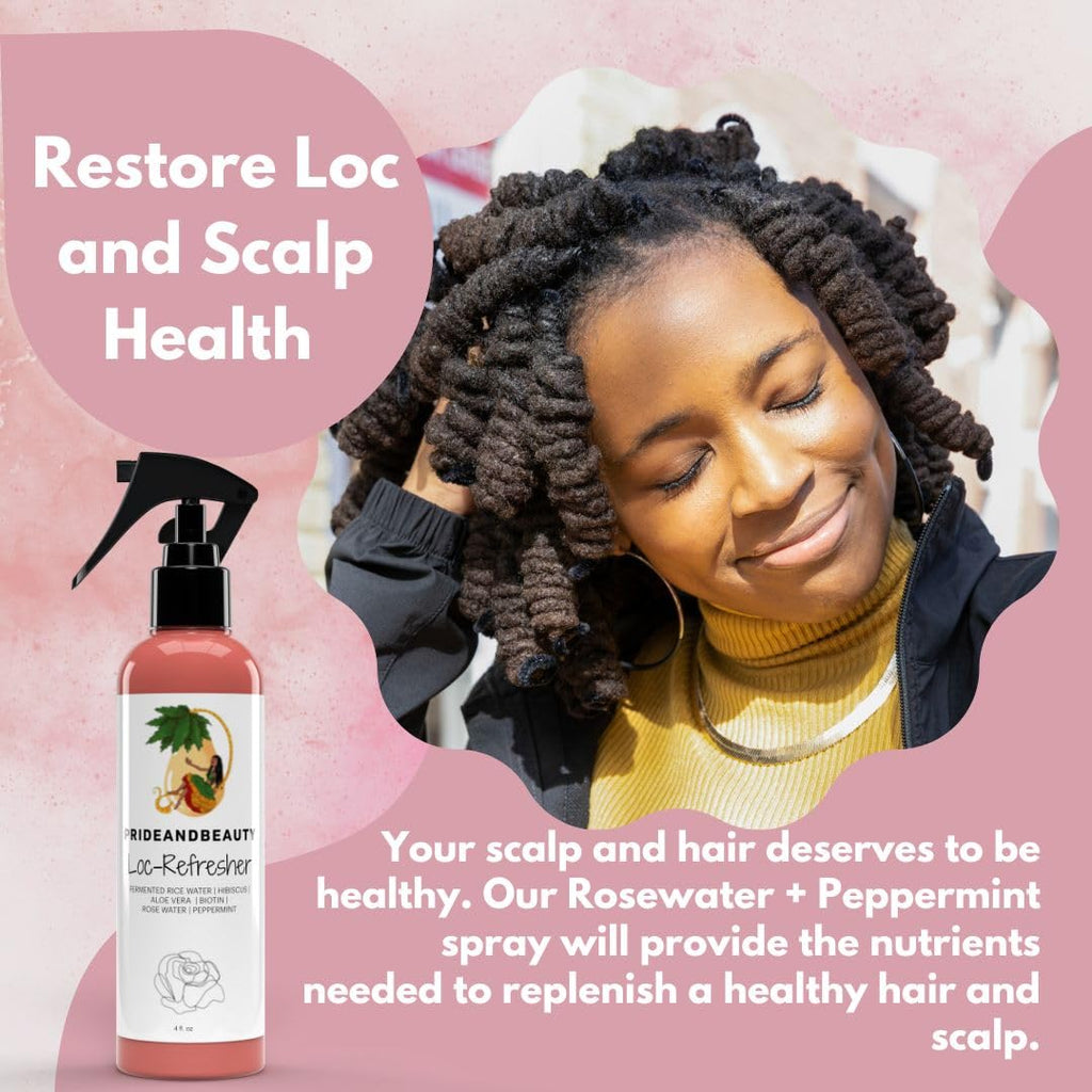 Rose Water For Locs – Daily Moisturizing Spray with Rose Water, Peppermint & Green Tea | Pride and Beauty