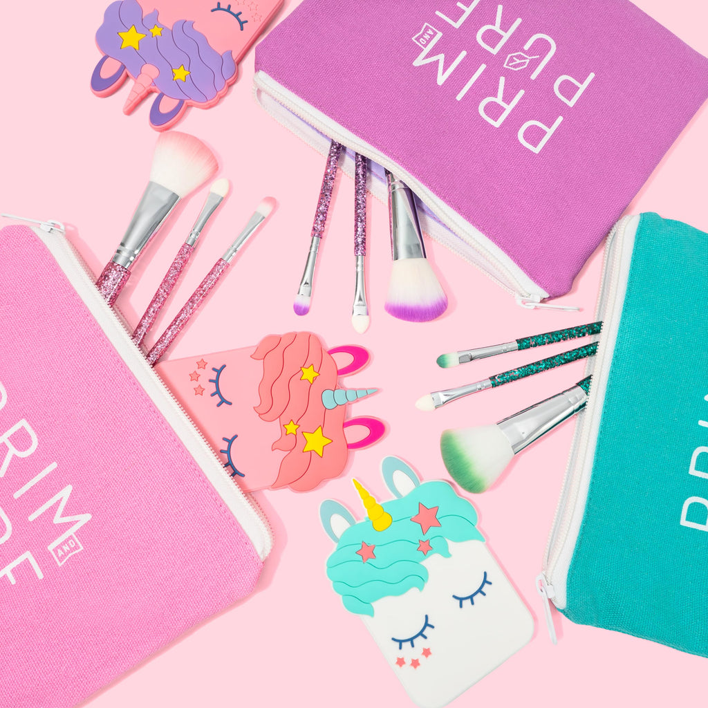 Prim and Pure Mineral Gift Set with Unicorn Mirror – Safe Kids Makeup, Made in USA