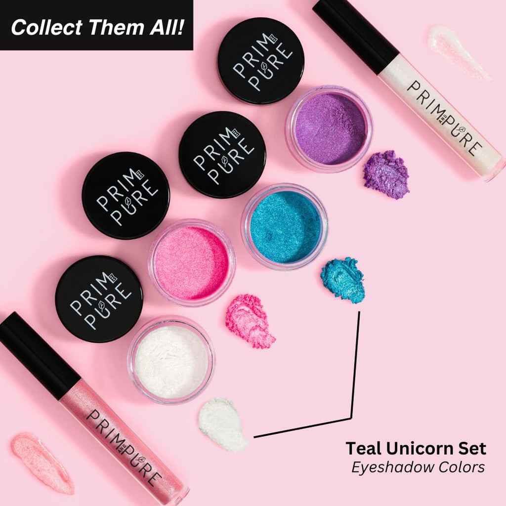 Prim and Pure Mineral Gift Set with Unicorn Mirror – Safe Kids Makeup, Made in USA