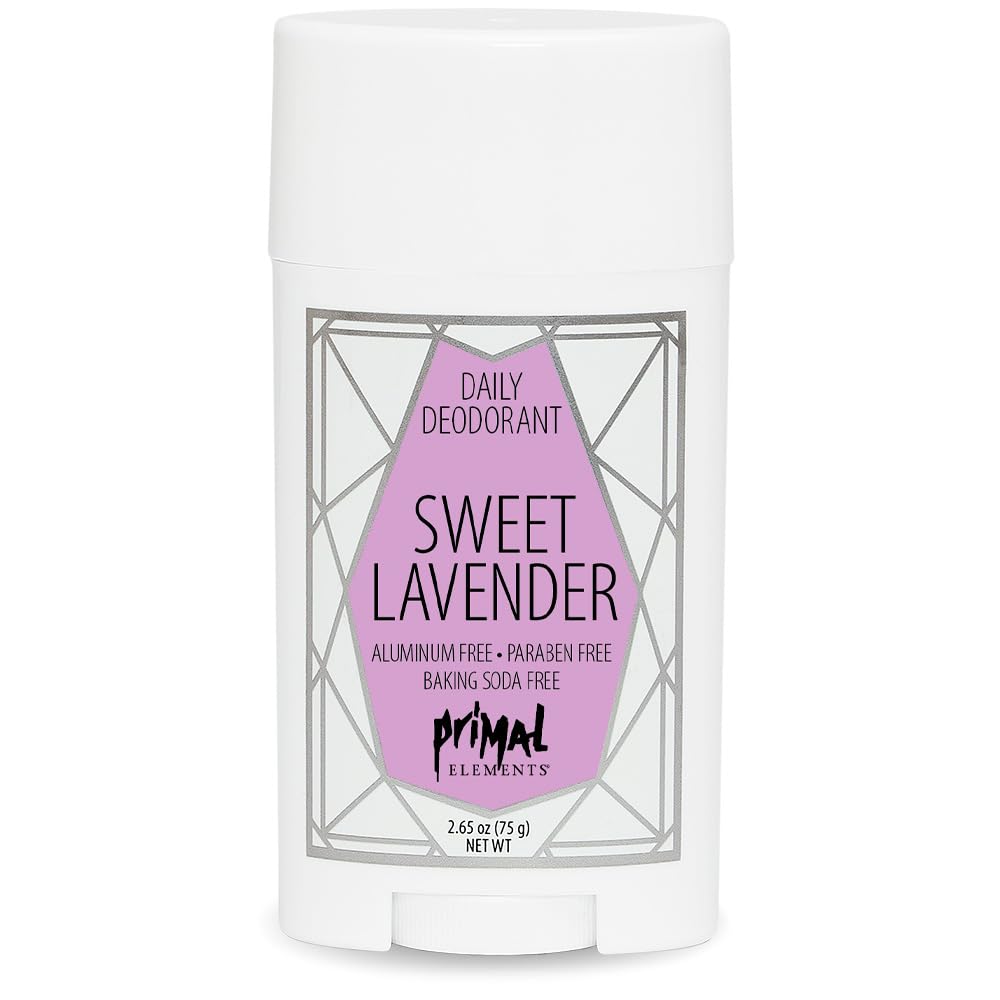 Primal Elements Sweet Lavender Deodorant, 2.65 oz – Aluminum-Free & Sulfate-Free