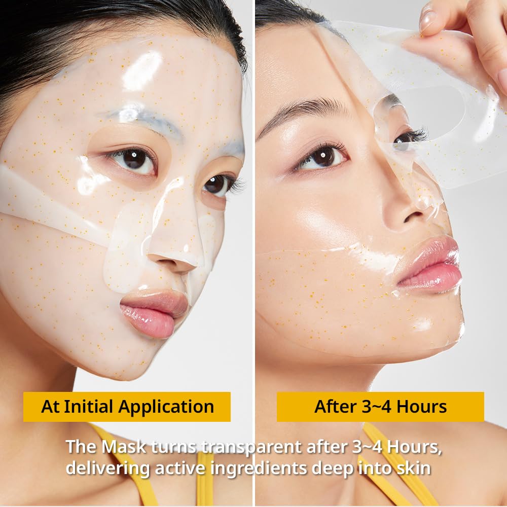 Primera PRMR Vitatinol Serum Gel Mask | Overnight Melting Mask with Vitamin C & Retinol – Pore Tightening, Hydration & Firming (34g x 4)