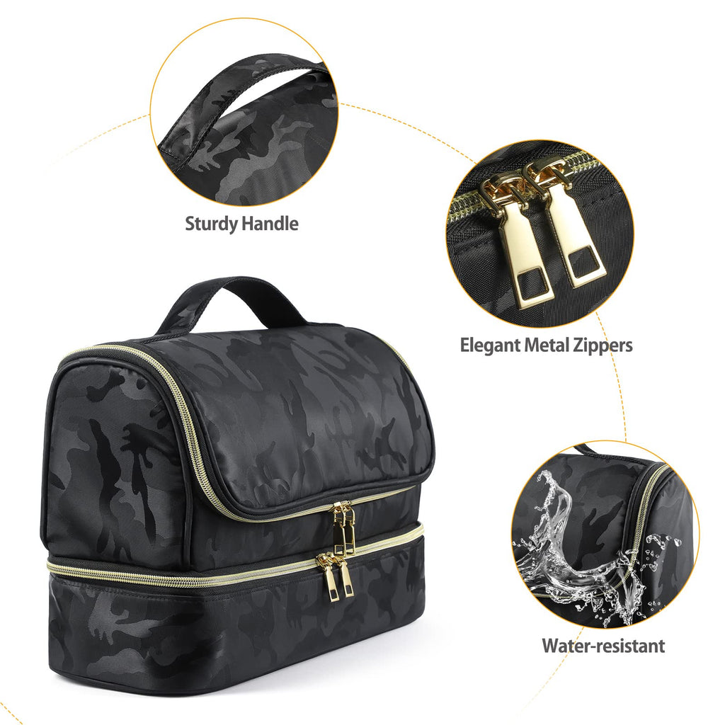 Pripher Double-Layer Travel Case for Dyson Airwrap & Shark Flexstyle – Waterproof, Camo Black