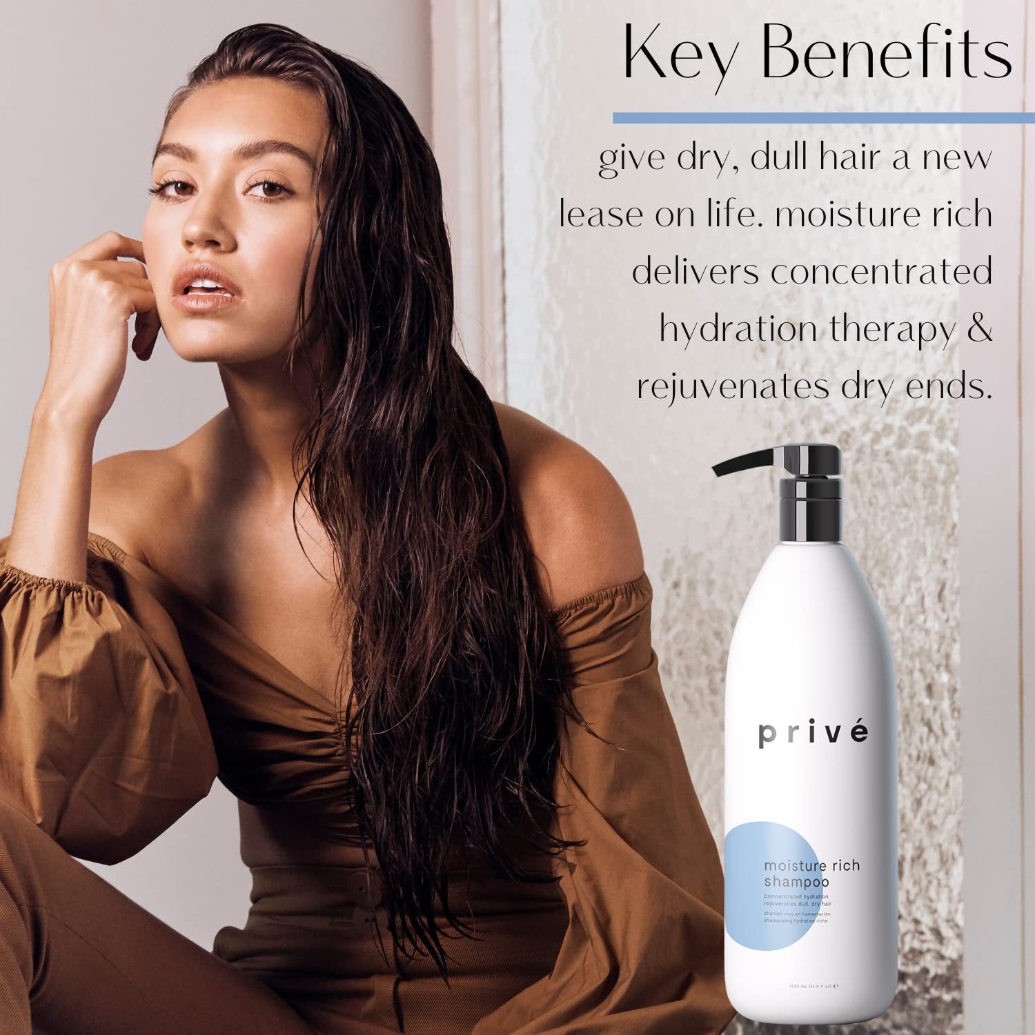Prive Moisture Rich Shampoo – Extreme Hydration with Shea Butter | Color Safe