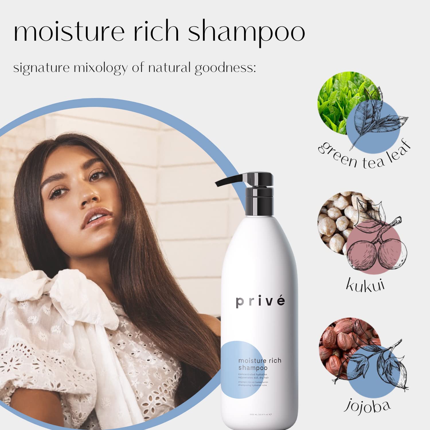 Prive Moisture Rich Shampoo – Extreme Hydration with Shea Butter | Color Safe