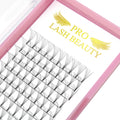PRO LASHBEAUTY Premade Fans Eyelash Extensions 7D-D-0.07 17mm Short Stem Volume Lashes