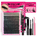 PRO LASHBEAUTY Spiky Lash Clusters Kit 100D – DIY Manga Lash Extensions at Home (8–18mm Mix)