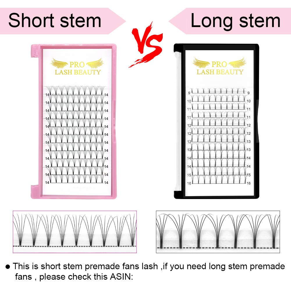 PRO LASHBEAUTY 5D Premade Volume Eyelash Extensions | 0.07/0.10 Curl, 9–20 mm, 3D–8D Fans