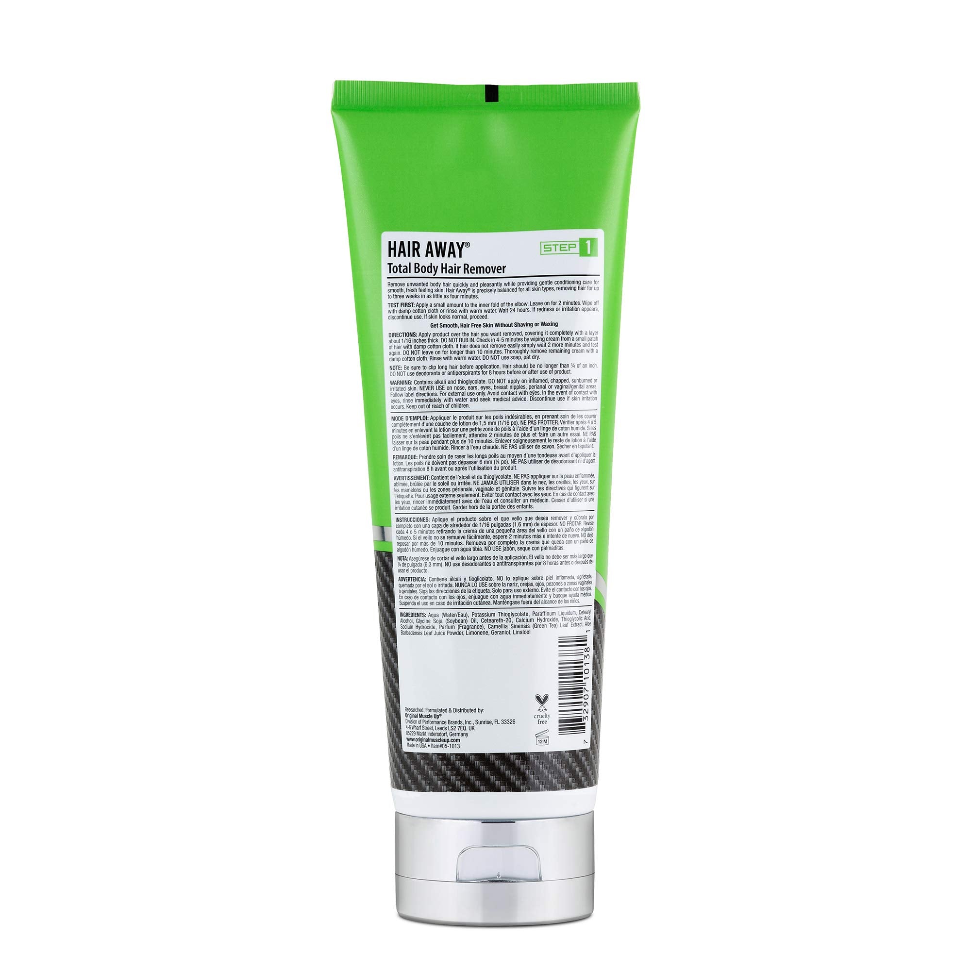 Pro Tan Hair Away – Total Body Hair Removal, Gentle Formula, No Burning (8 oz)
