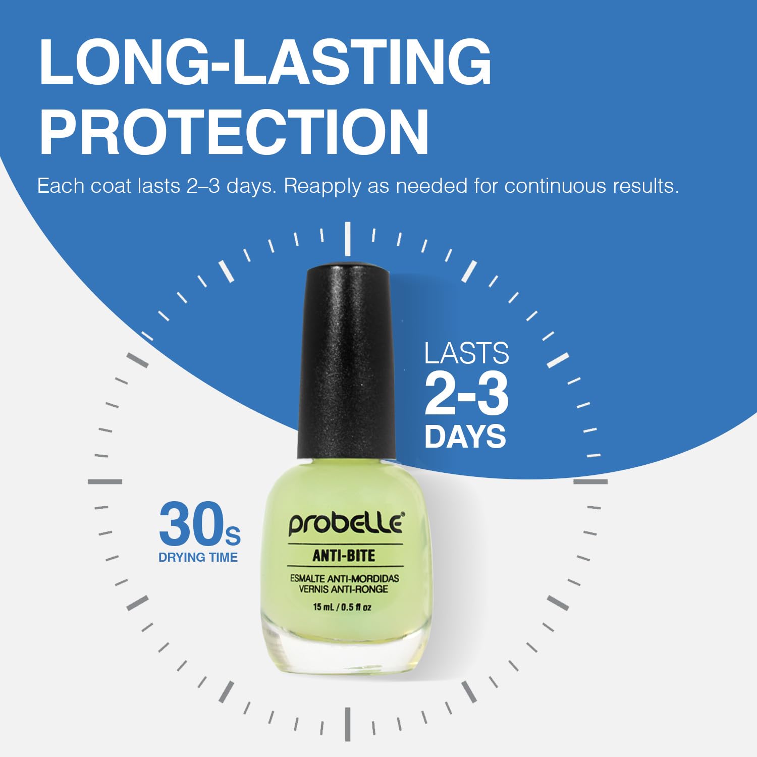 Probelle Anti-Bite Deterrent – Bitter Polish for Kids & Adults (0.5 oz)