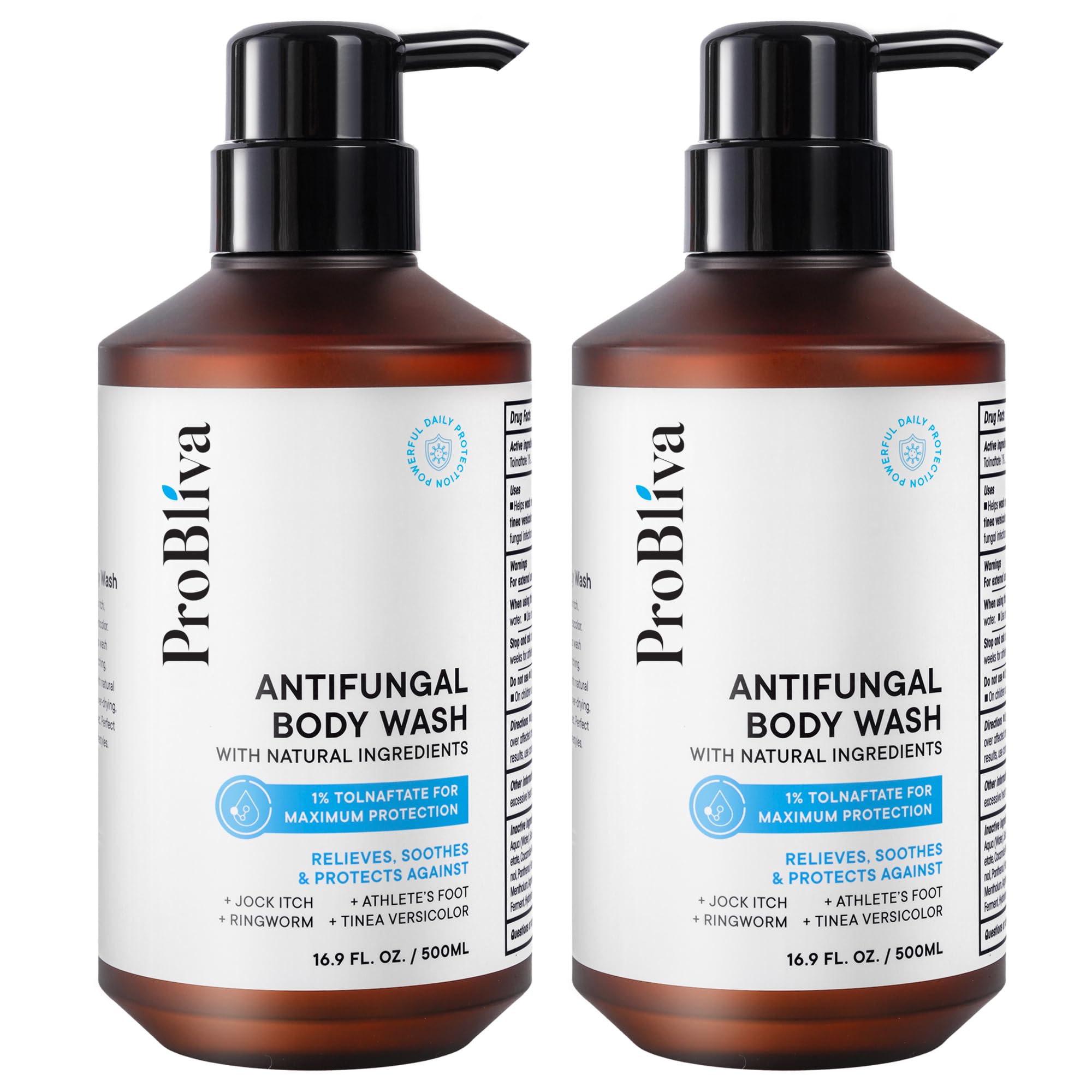 Probiva Antifungal Body Wash with Tolnaftate 1% & Tea Tree Oil | Ringworm, Jock Itch & Foot Odor