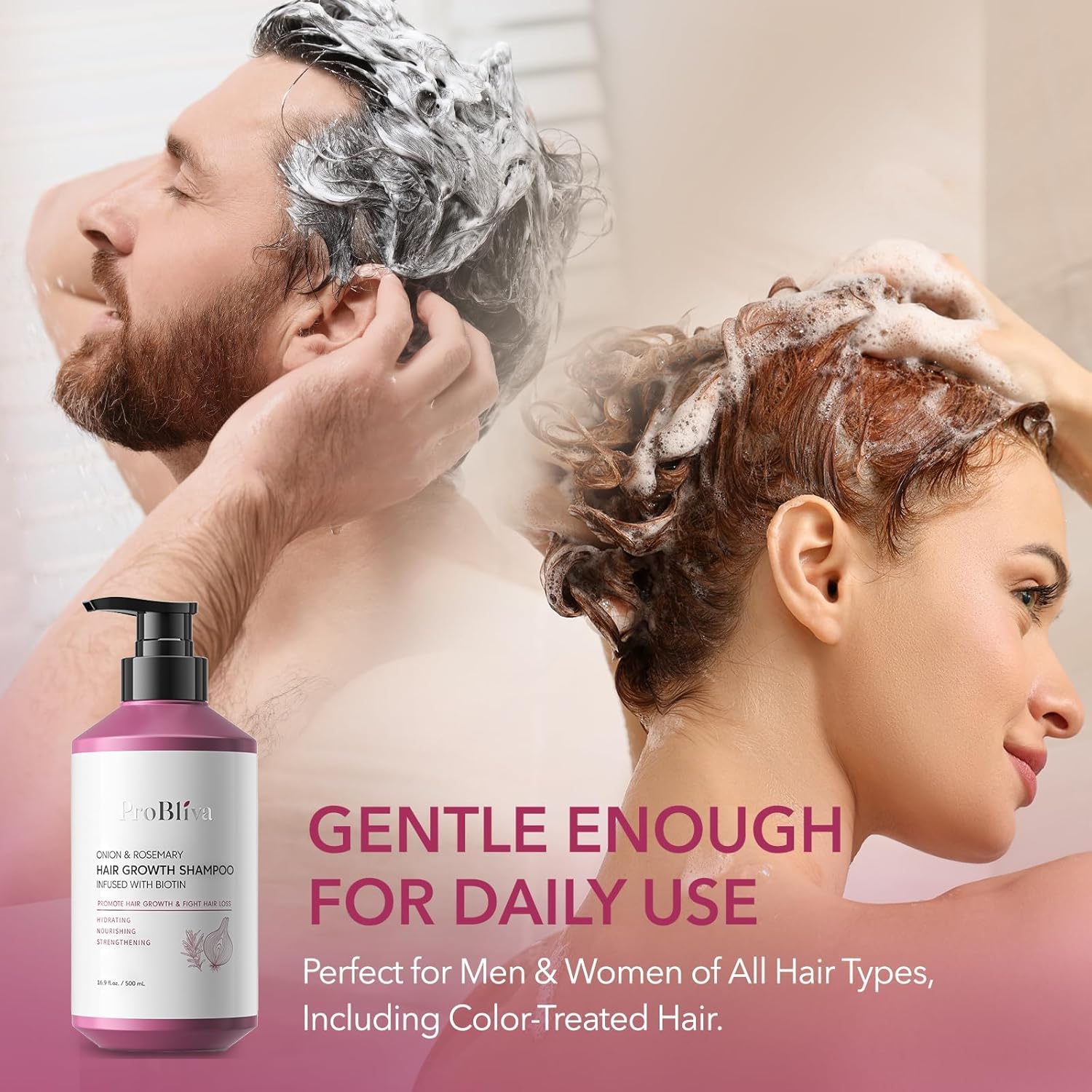 ProBliva Onion, Rosemary & Biotin Hair Growth Shampoo & Conditioner Set – Thinning Hair Support