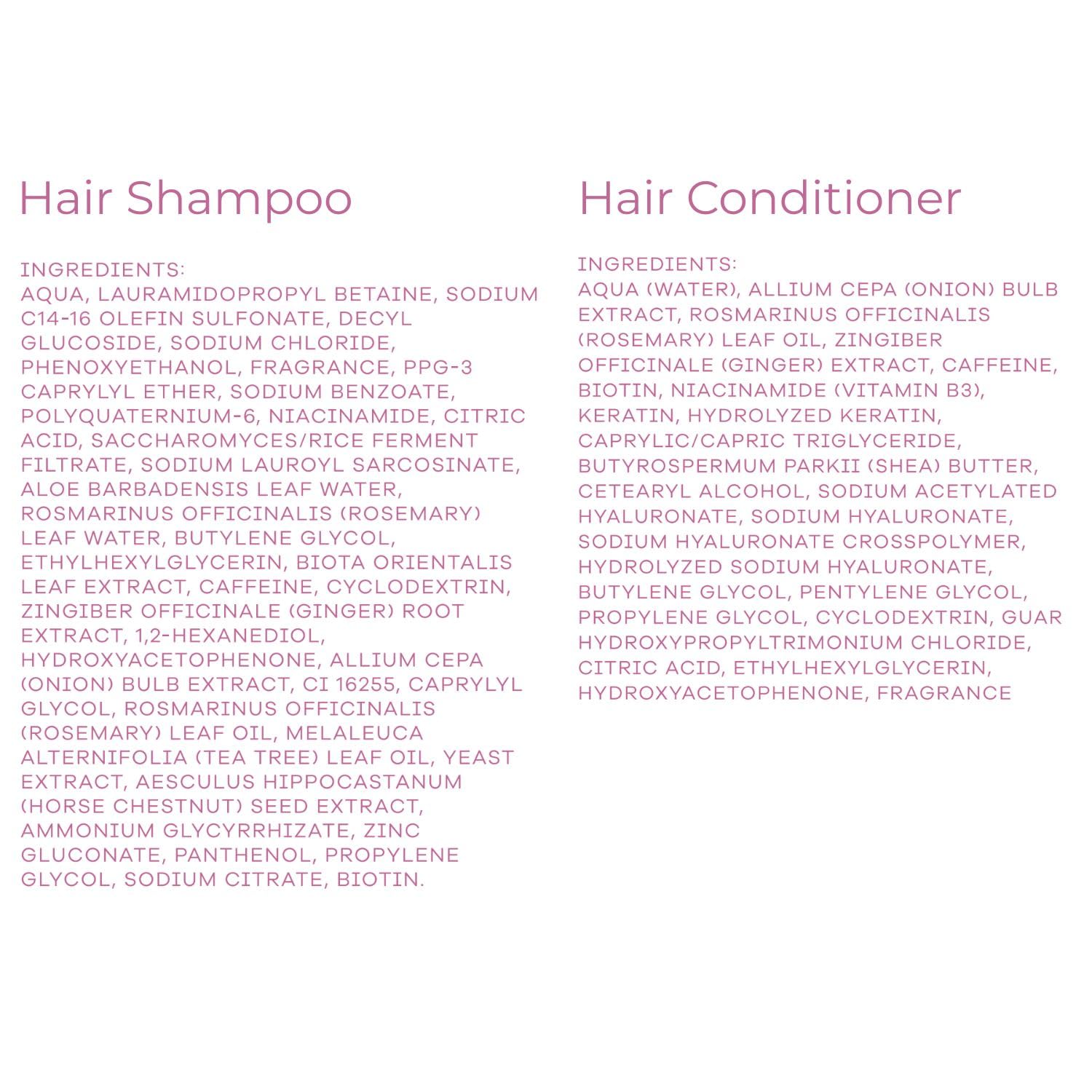 ProBliva Onion, Rosemary & Biotin Hair Growth Shampoo & Conditioner Set – Thinning Hair Support