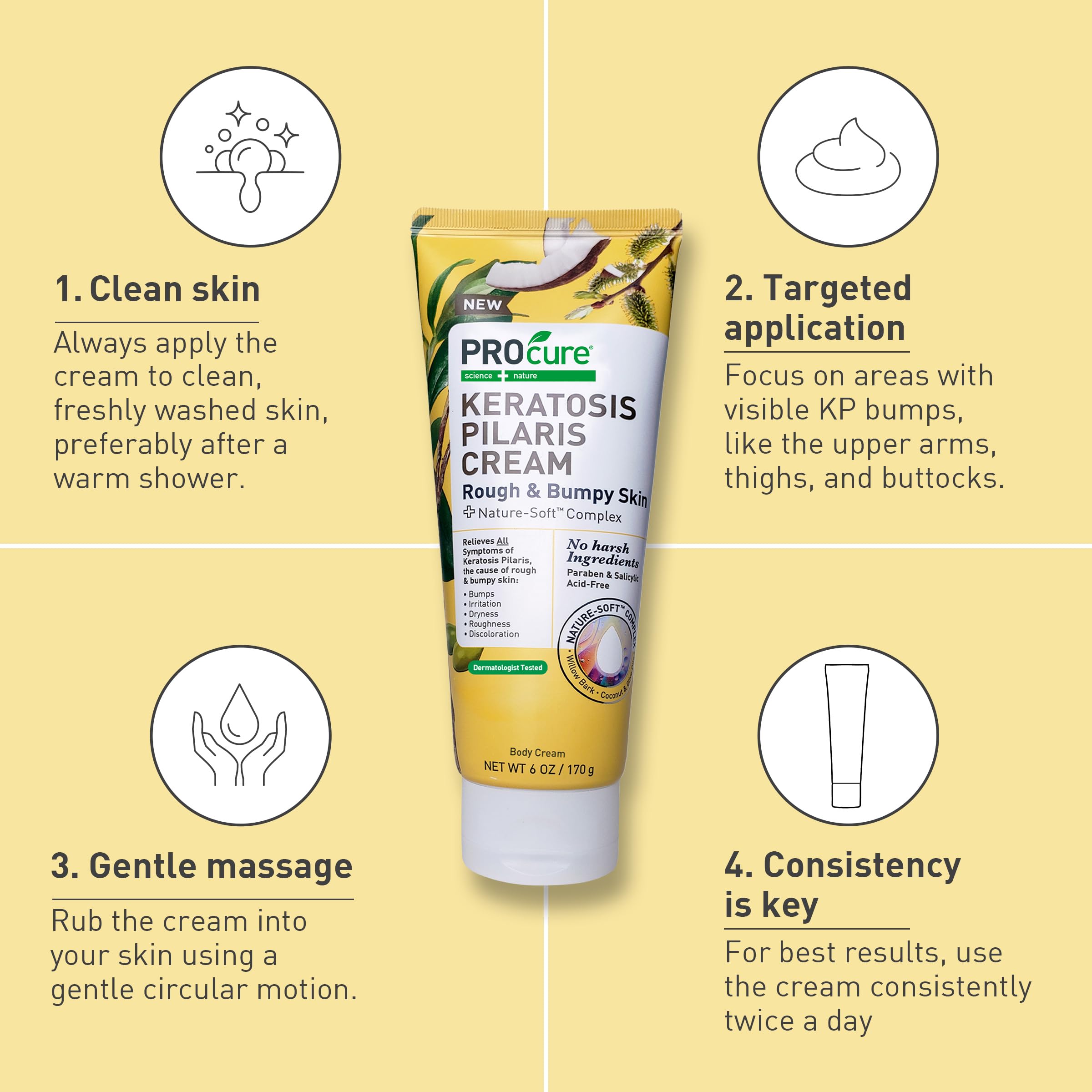 PROcure Keratosis Pilaris Cream — Gentle KP Solution for Smoother, Hydrated Skin