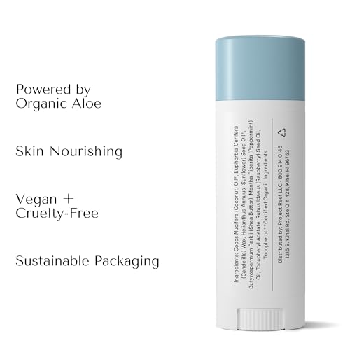 Project Reef Herbal Peppermint Lip Balm – Vegan, Reef-Safe Hydration, 0.15 oz, 2 Pack