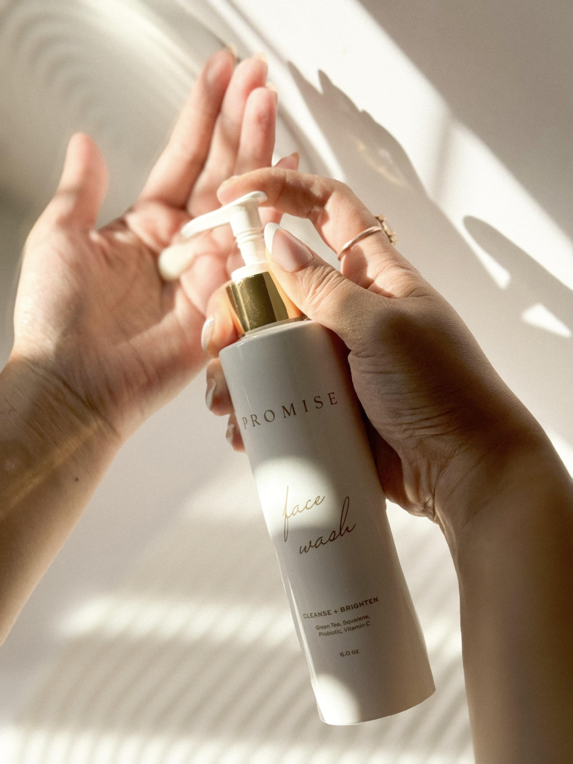 Promise Hydrating Face Wash | Gentle Pregnancy Skincare with Vitamin C, Probiotics & Green Tea | 4oz Pump
