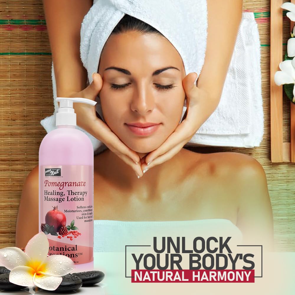PRO NAIL Healing Therapy Massage Lotion - 32 oz | Aromatherapy Hydration for Hands, Feet & Body
