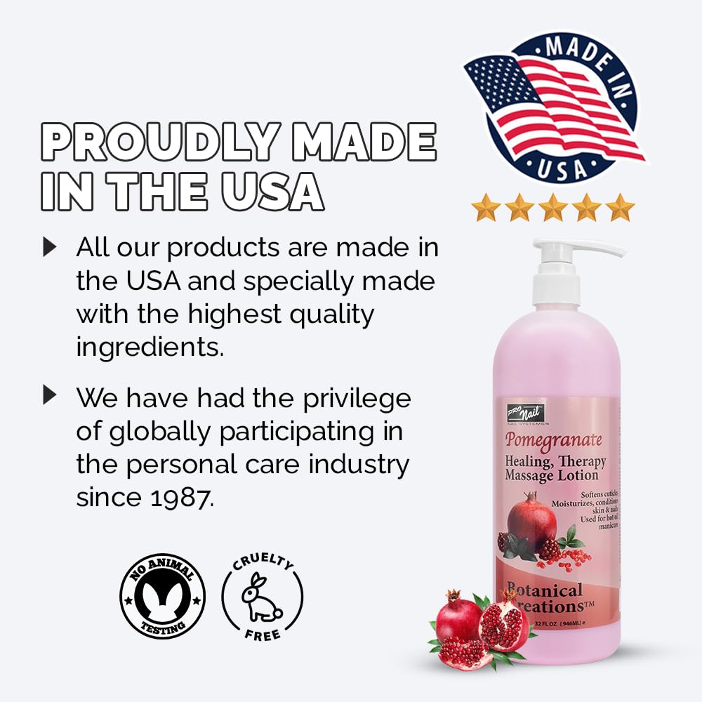 PRO NAIL Healing Therapy Massage Lotion - 32 oz | Aromatherapy Hydration for Hands, Feet & Body