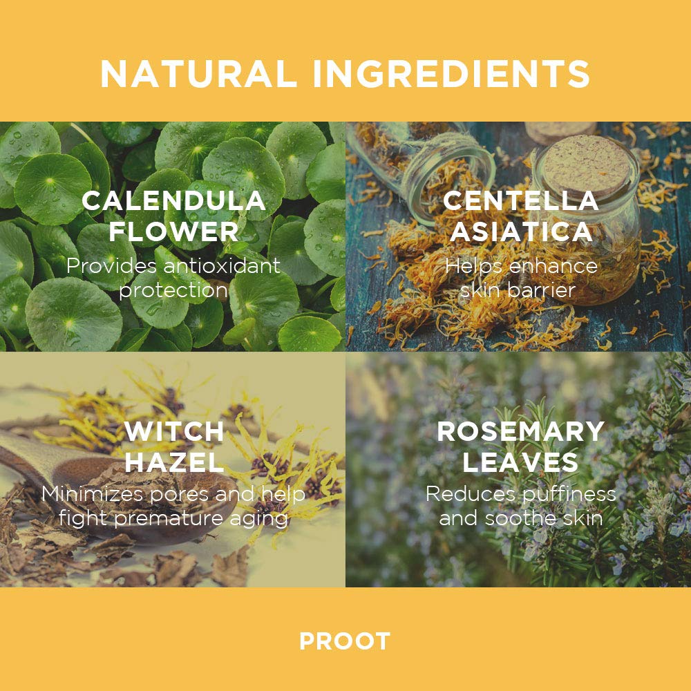 PROOT Calendula Peel Off Mask | Herbal Infused Brightening Serum with Real Calendula Leaves & Extracts | Korean Skin Care, Vegan, Cruelty-Free | 3.38 oz