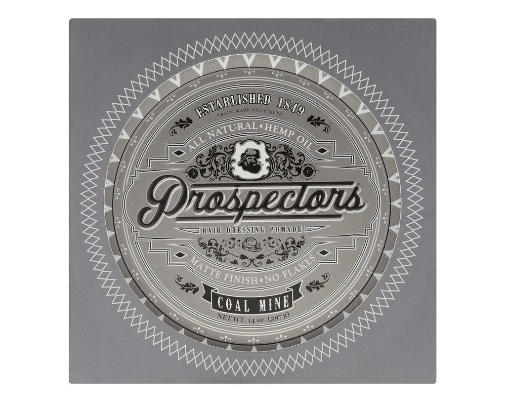PROSPECTORS Coal Mine Matte Clay Pomade - 14 oz Tin | Natural Look, Medium Hold