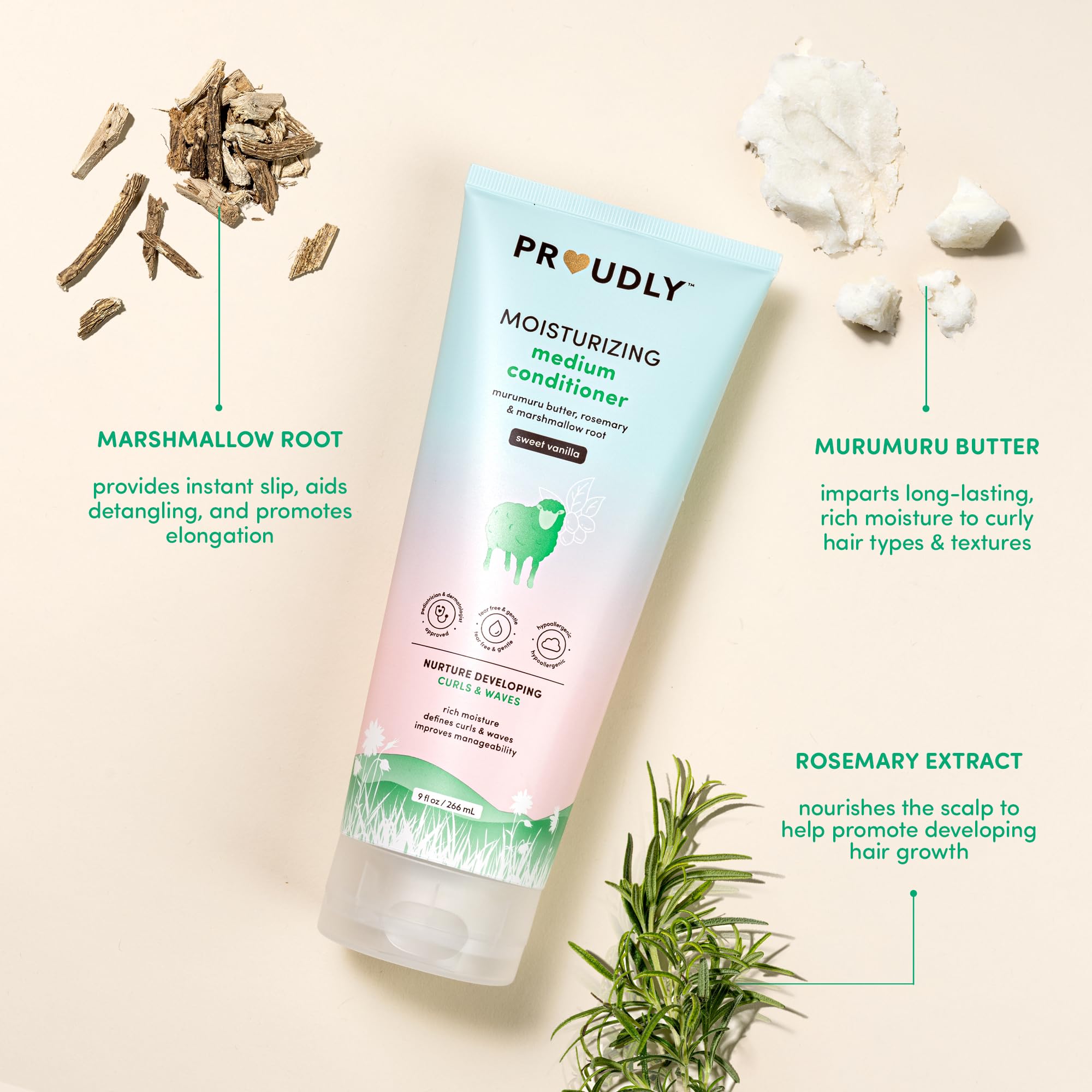 PROUDLY Moisturizing Baby Conditioner for Wavy & Curly Hair – Sweet Vanilla (2-Pack)