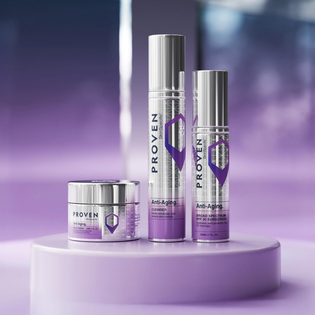 PROVEN SkinSpecific Anti-Aging Routine — 3-Step System (Cleanser, Night Cream & SPF 30)