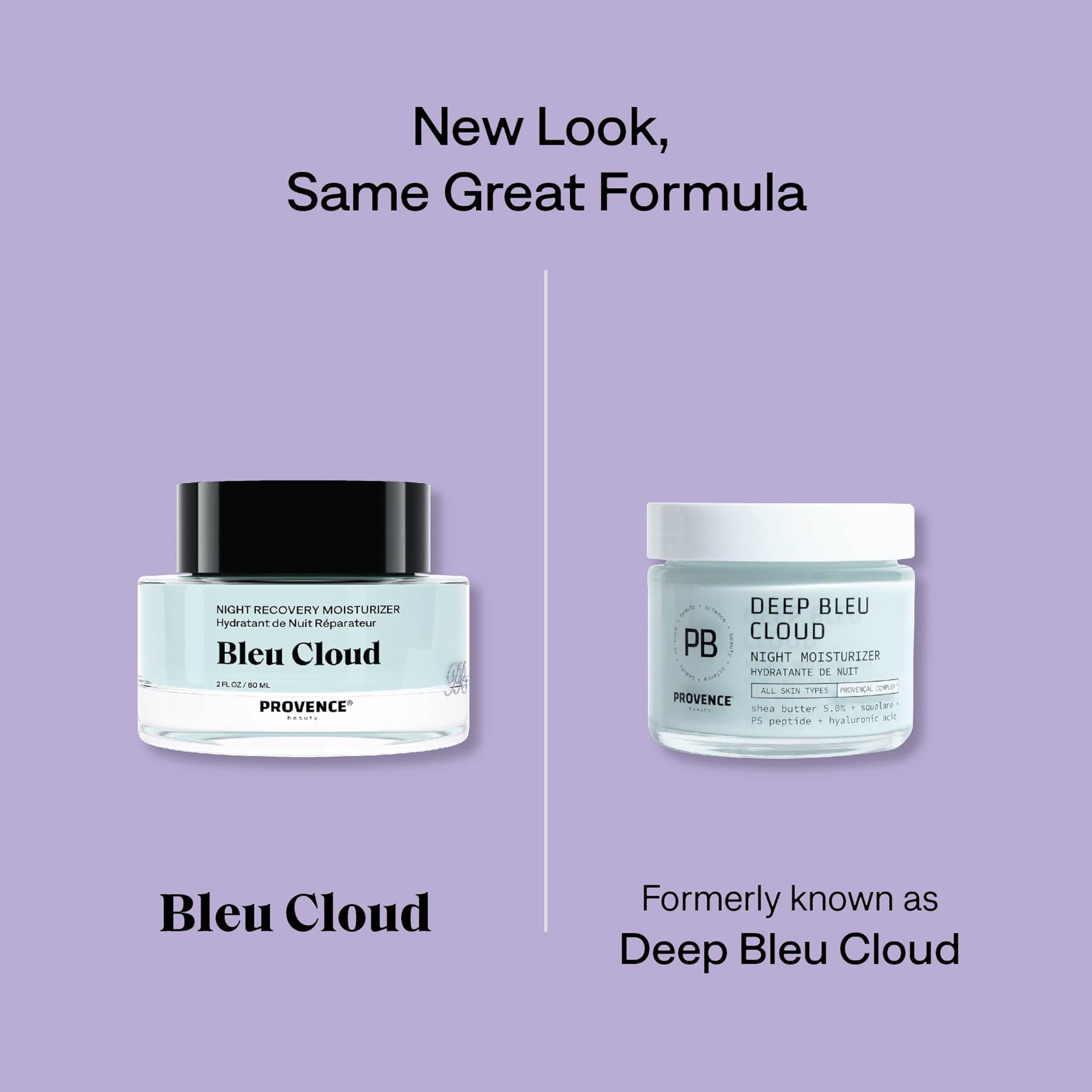 Provence Beauty Bleu Cloud Night Moisturizer – Hydrating Night Cream for All Skin Types