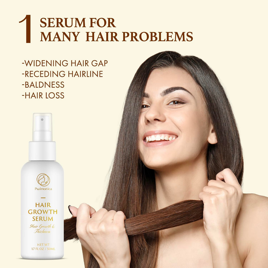 Psalmonica Hair Growth Serum - Rosemary, Batana Oil, Castor Oil, Rice Water, Biotin | 50 ml