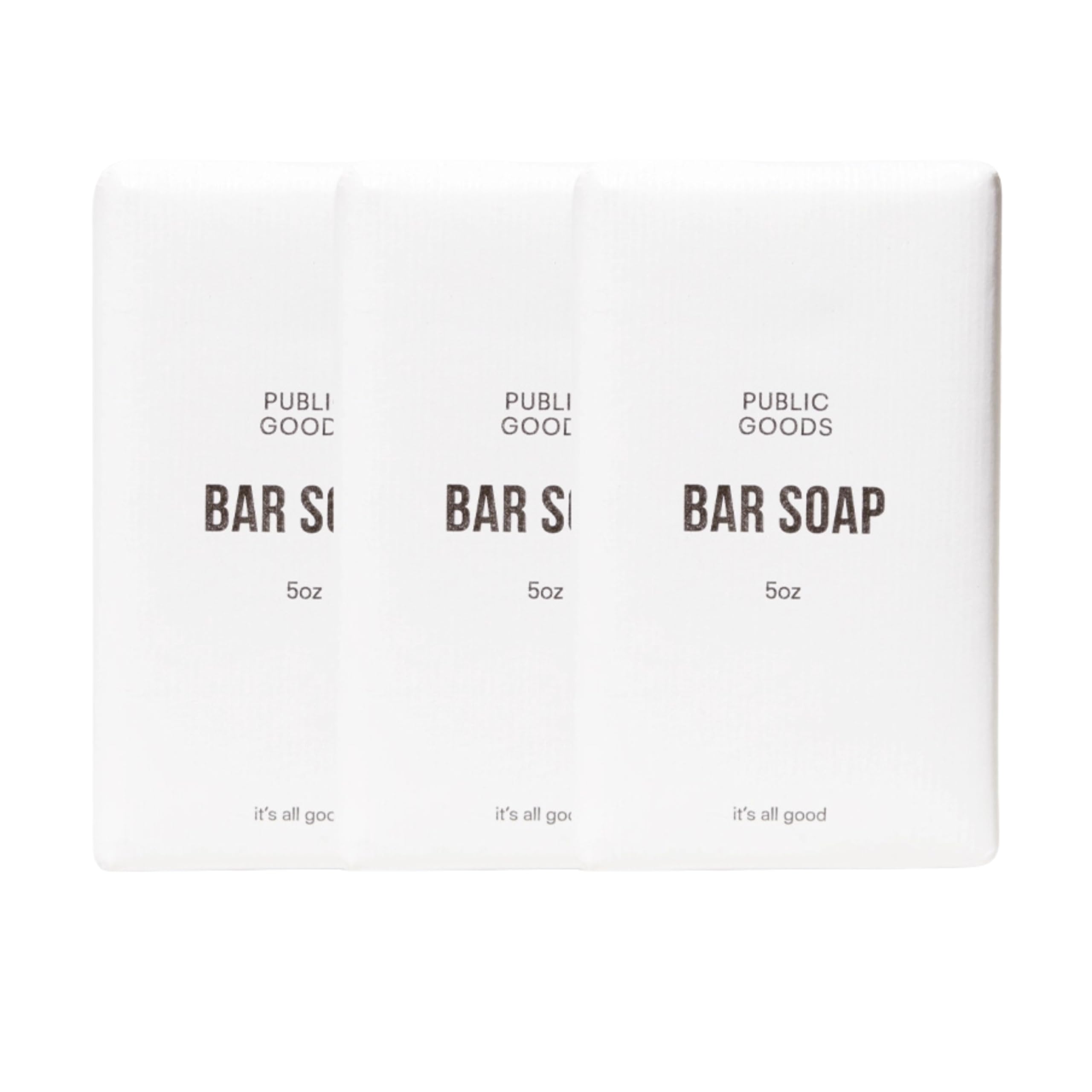Public Goods 3-Pack Bar Soap for Sensitive Skin | Natural Essential Oils & 5 oz Bars | Vegan & Non-Toxic