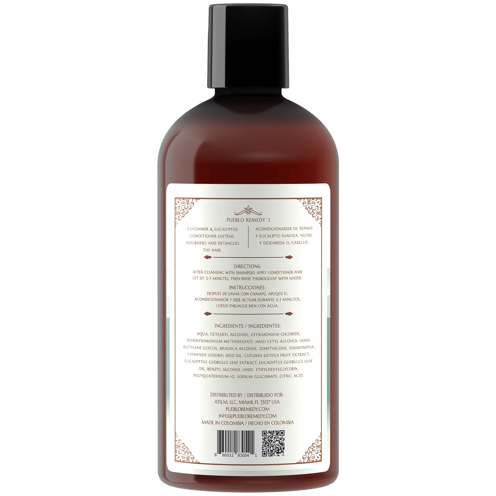 Pueblo Remedy Conditioner – Cucumber & Eucalyptus, Softening & Detangling, Vegan & Cruelty-Free, 16.9 oz