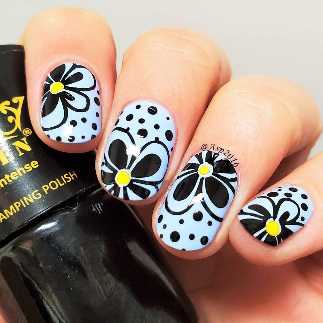 PUEEN MUST HAVE Stamping Polish Collection Set – Big 5-Free Formula – 805 Black Jack + 806 Pure White – BH000872
