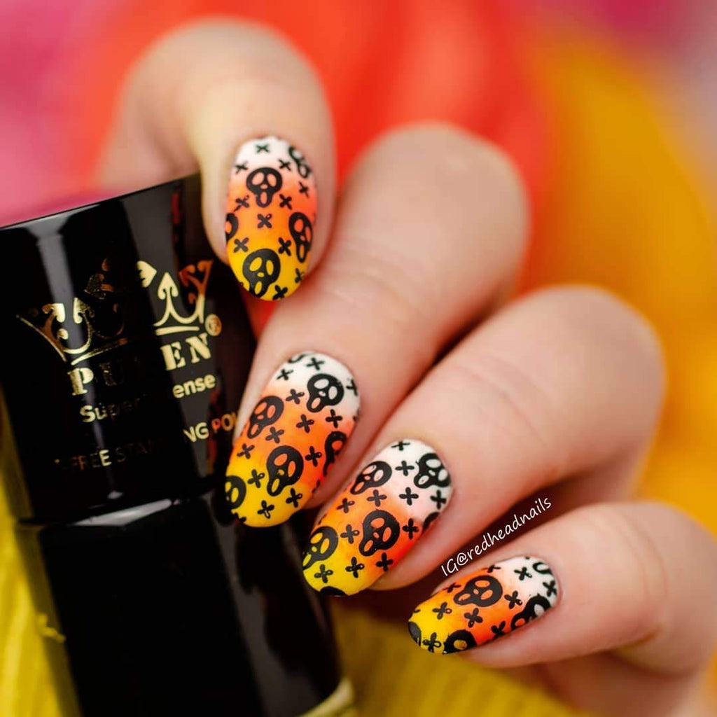 PUEEN MUST HAVE Stamping Polish Collection Set – Big 5-Free Formula – 805 Black Jack + 806 Pure White – BH000872